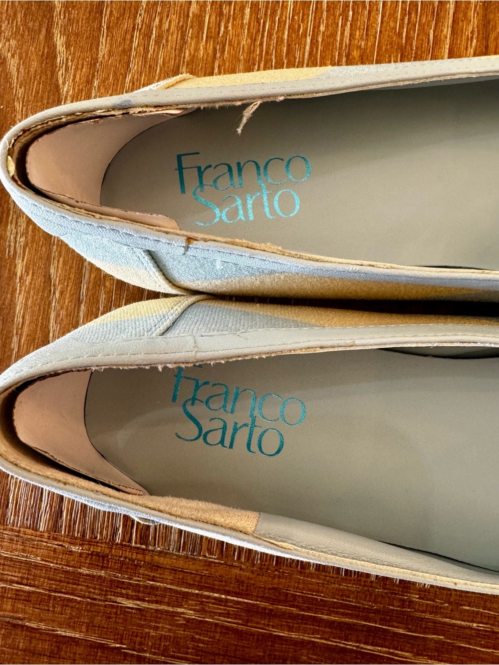 NIB Franco Sarto lite blue stripe Imara ballet flats 8 - Picture 8 of 13